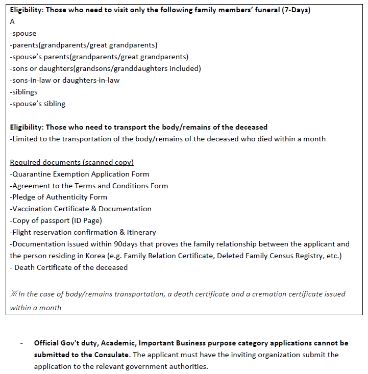 [IMPORTANT] Quarantine Exemption Certificate Operation Halted 상세보기